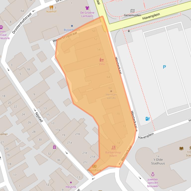 Kaart van postcodegebied 8281BH.