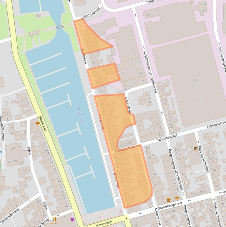 Kaart van postcodegebied 8281BJ.