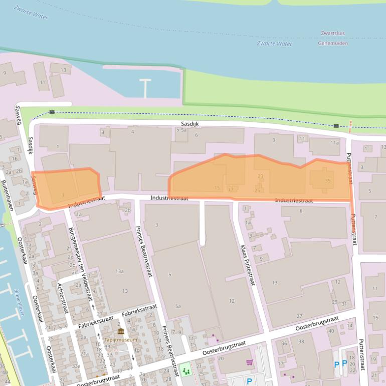 Kaart van postcodegebied 8281BN.