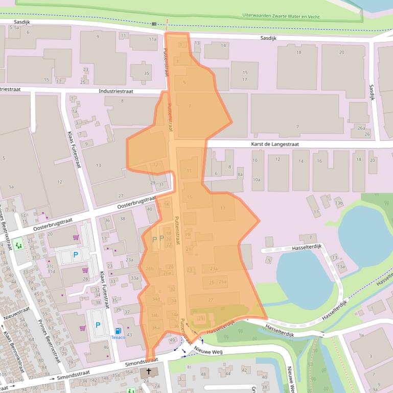 Kaart van postcodegebied 8281BP.