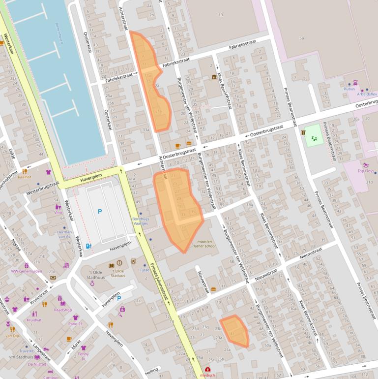 Kaart van postcodegebied 8281BV.