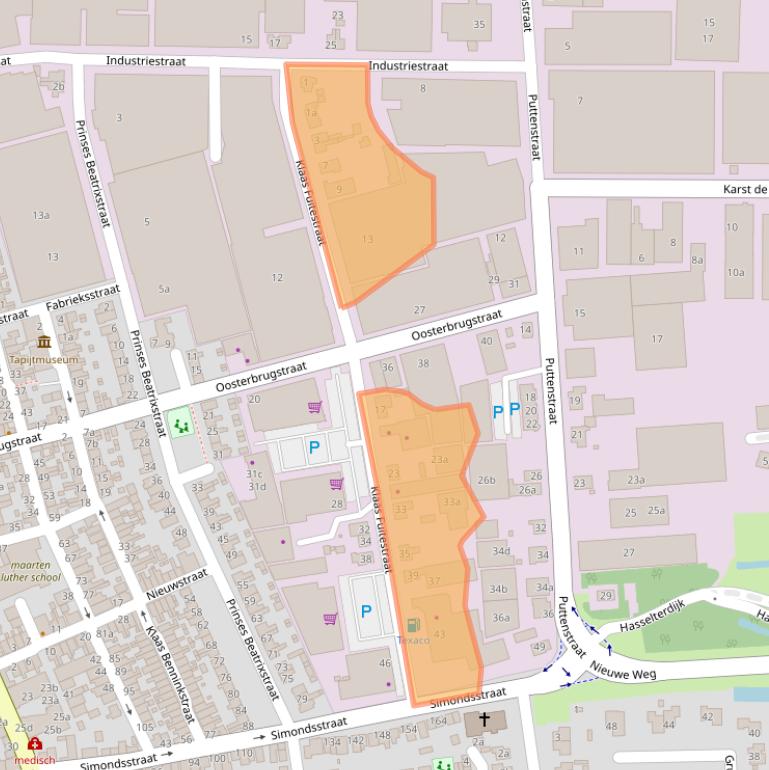 Kaart van postcodegebied 8281BX.