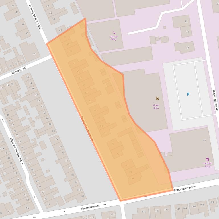 Kaart van postcodegebied 8281CB.