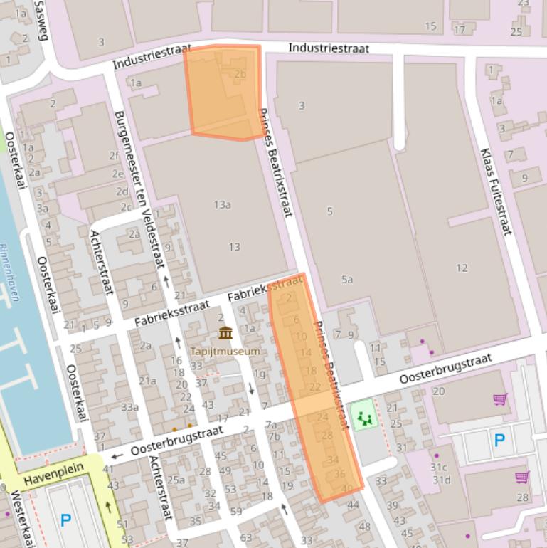 Kaart van postcodegebied 8281CC.