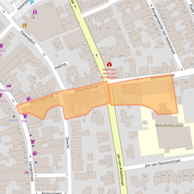 Kaart van postcodegebied 8281CG.