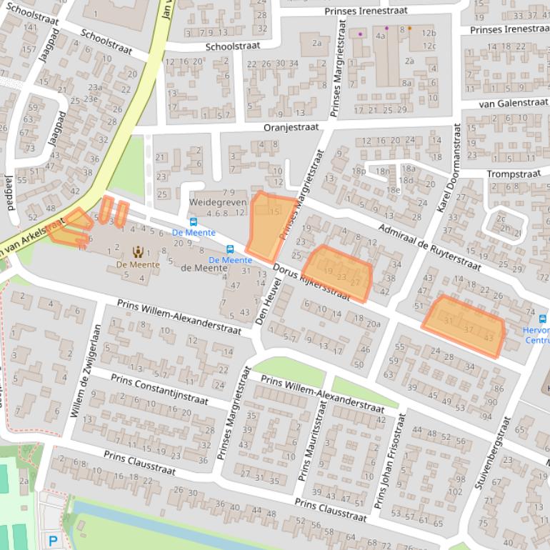 Kaart van postcodegebied 8281DE.