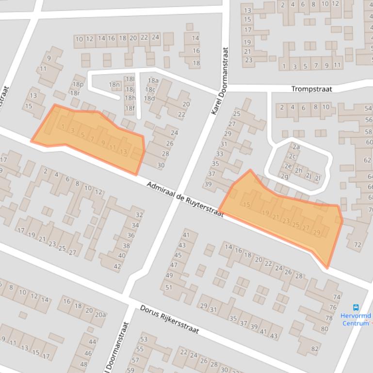 Kaart van postcodegebied 8281DN.