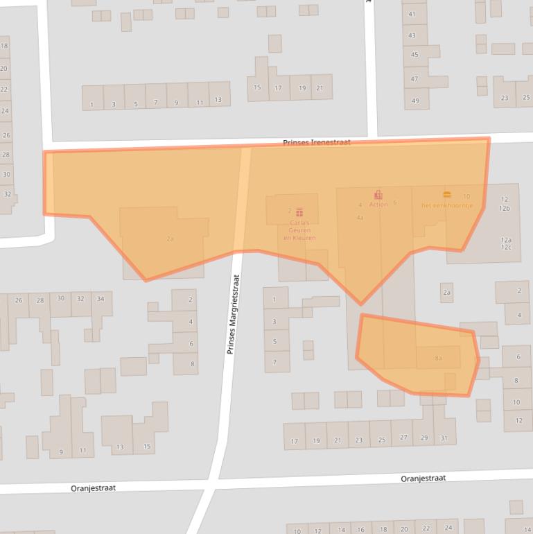 Kaart van postcodegebied 8281DX.