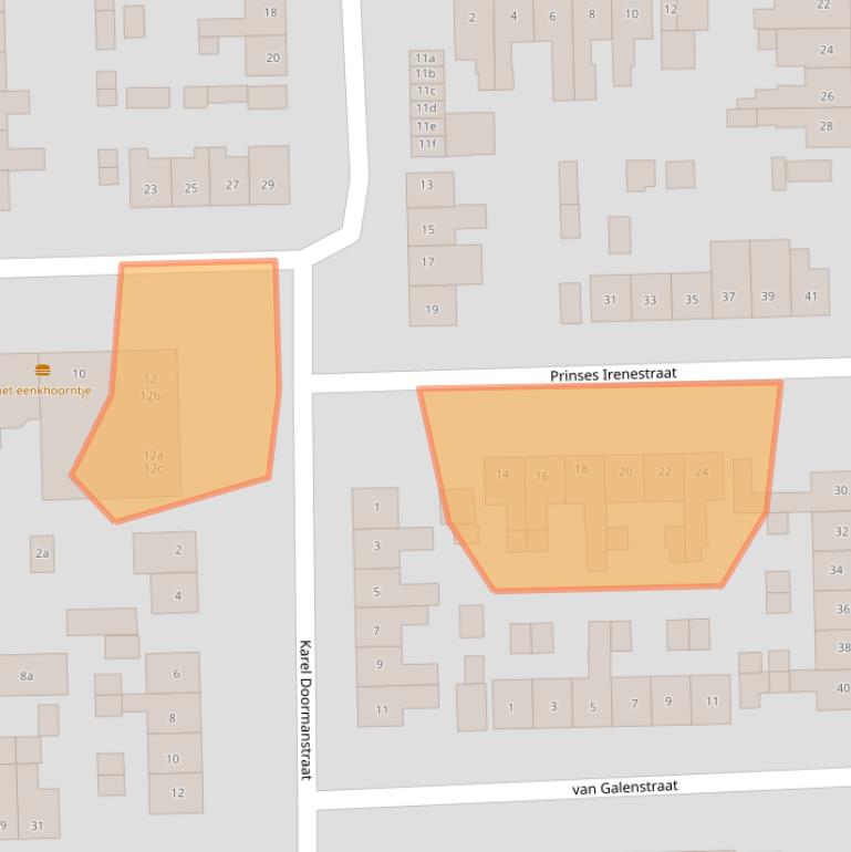 Kaart van postcodegebied 8281DZ.