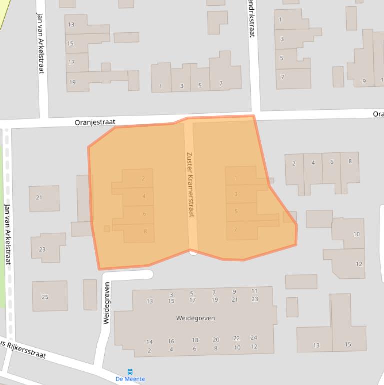 Kaart van postcodegebied 8281ED.