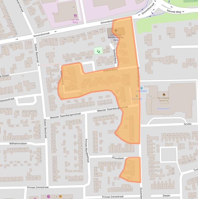 Kaart van postcodegebied 8281EL.