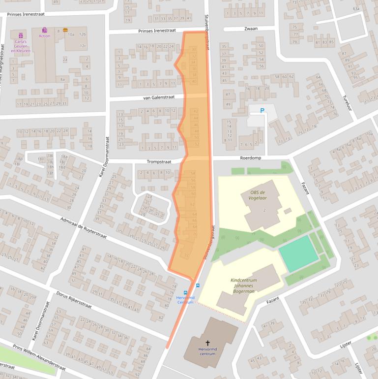 Kaart van postcodegebied 8281EM.