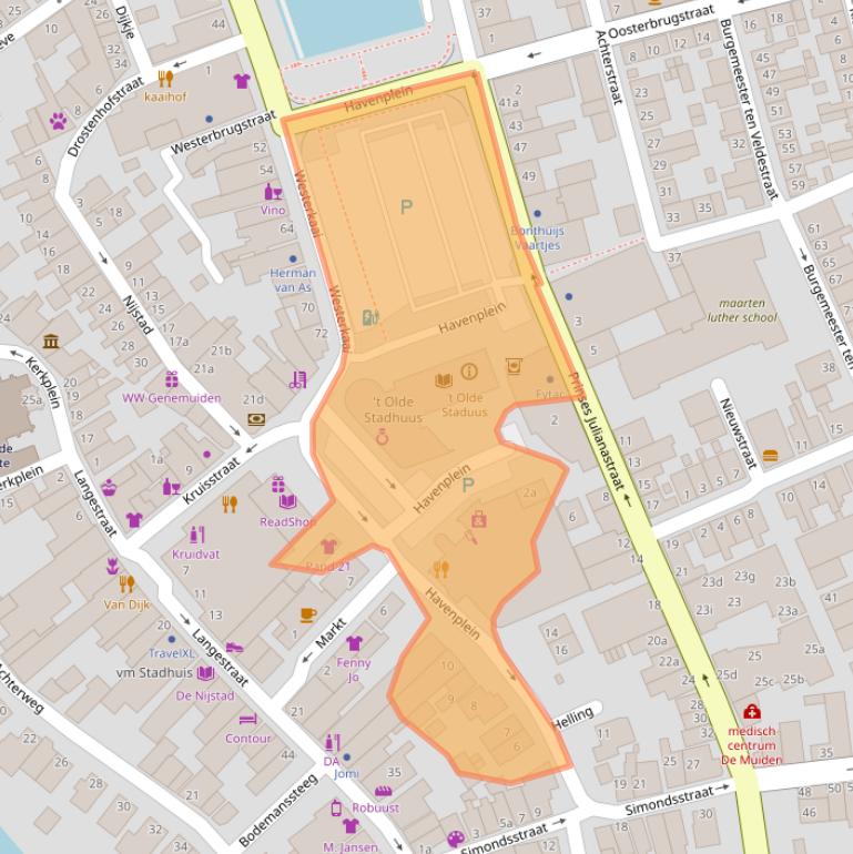 Kaart van postcodegebied 8281EV.