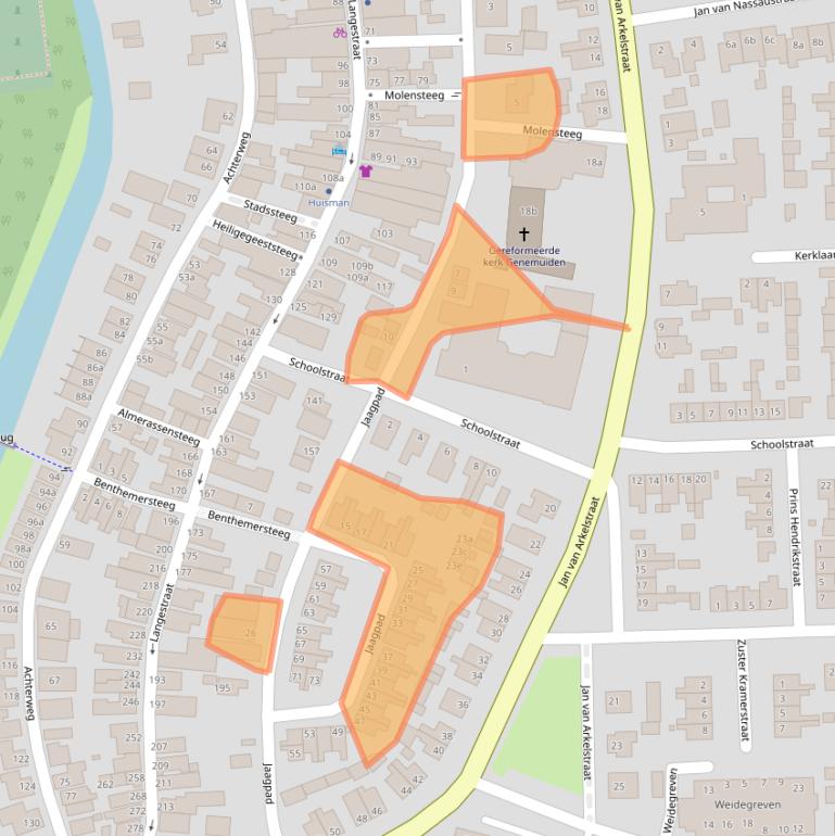 Kaart van postcodegebied 8281GZ.