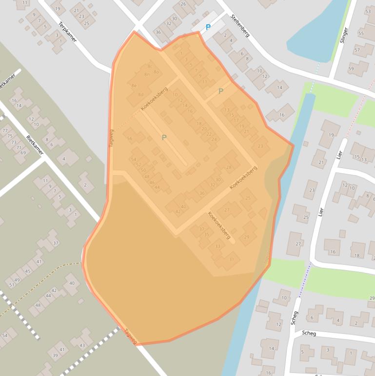 Kaart van postcodegebied 8281HK.