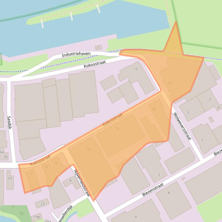 Kaart van postcodegebied 8281JC.