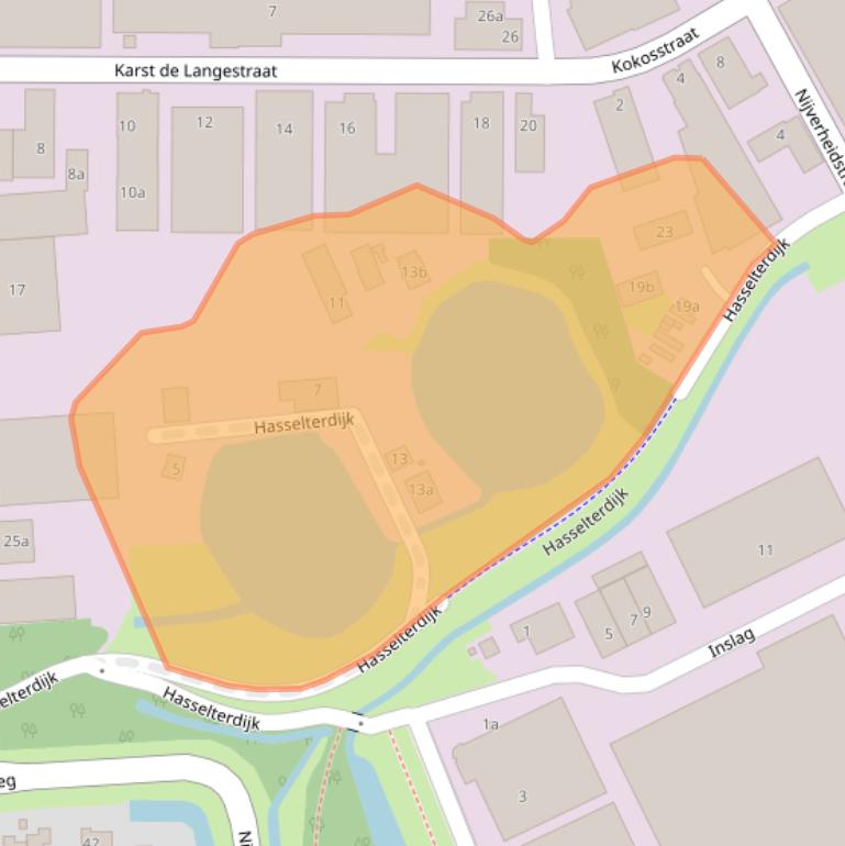 Kaart van postcodegebied 8281JN.