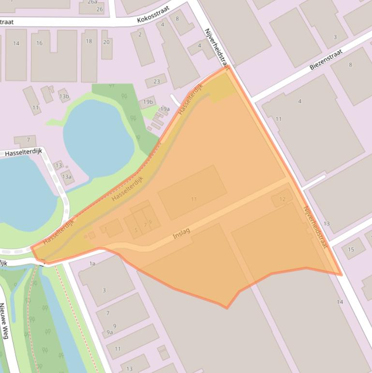 Kaart van postcodegebied 8281JV.