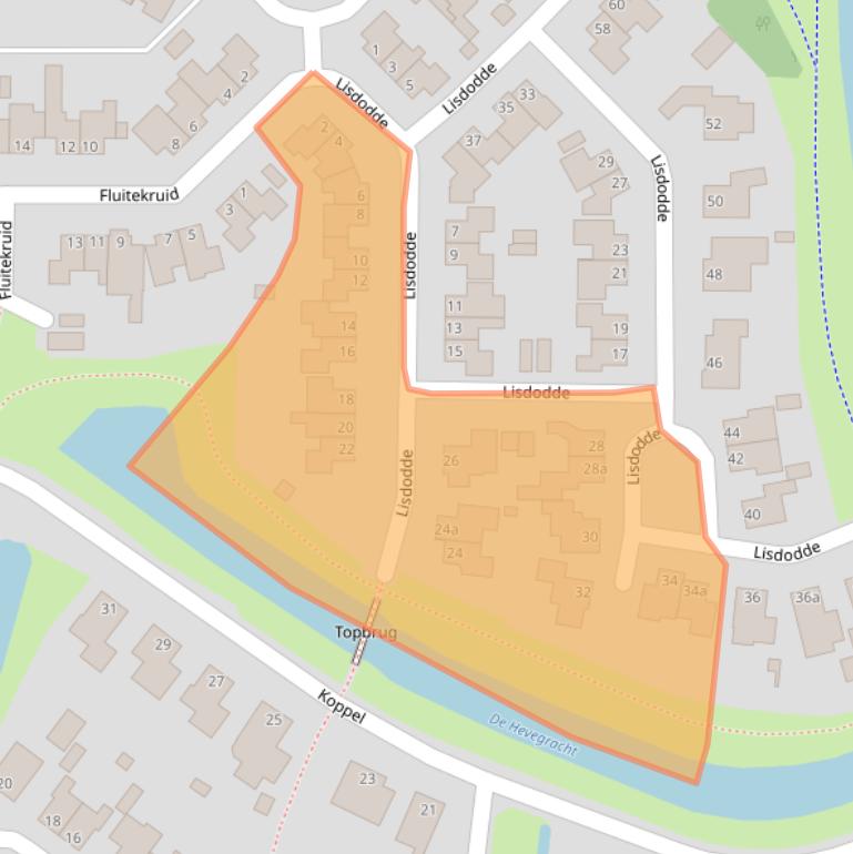 Kaart van postcodegebied 8281KD.