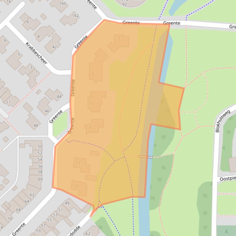 Kaart van postcodegebied 8281KL.