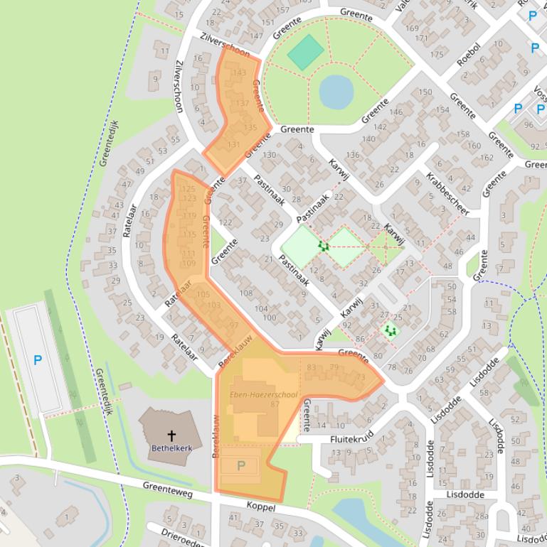 Kaart van postcodegebied 8281KN.