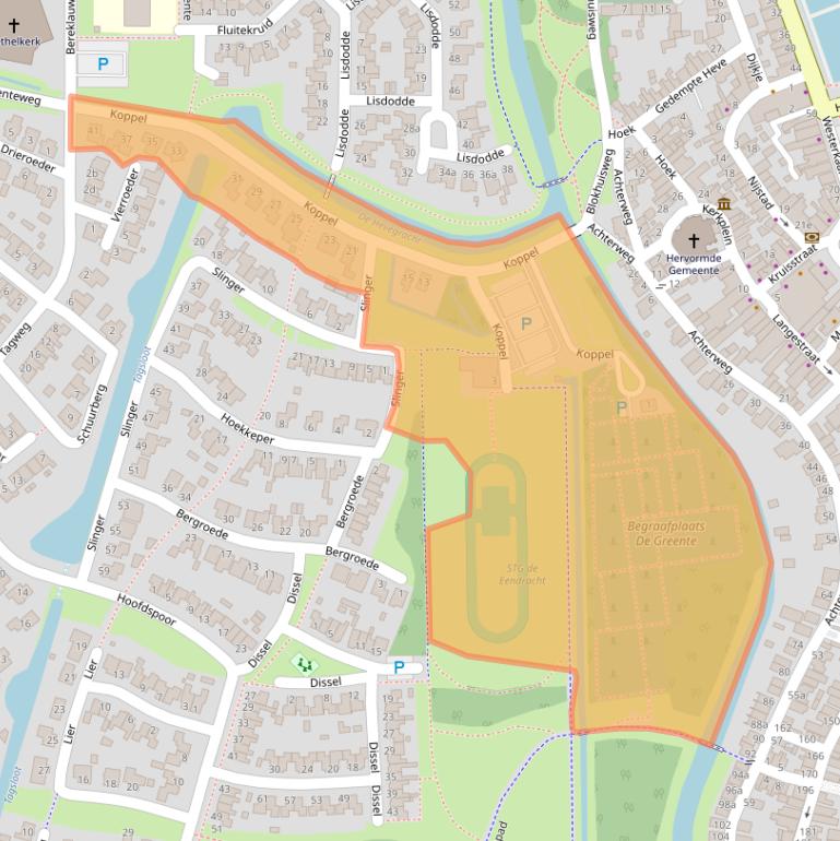 Kaart van postcodegebied 8281MA.
