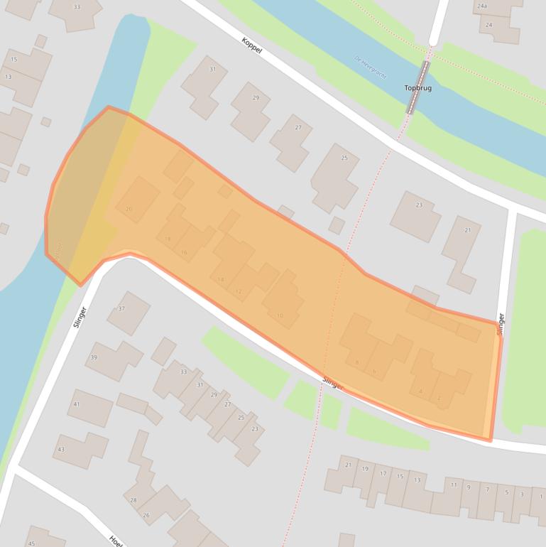 Kaart van postcodegebied 8281MB.