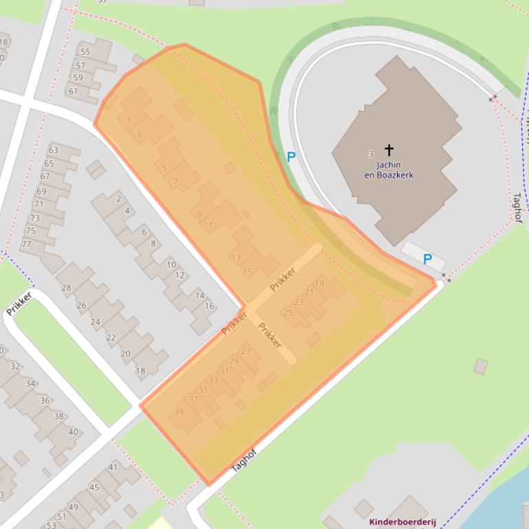 Kaart van postcodegebied 8281NB.