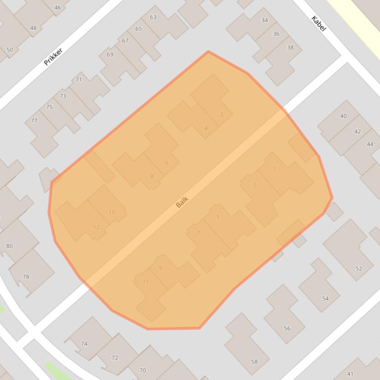 Kaart van postcodegebied 8281NJ.