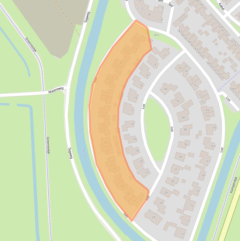 Kaart van postcodegebied 8281NT.