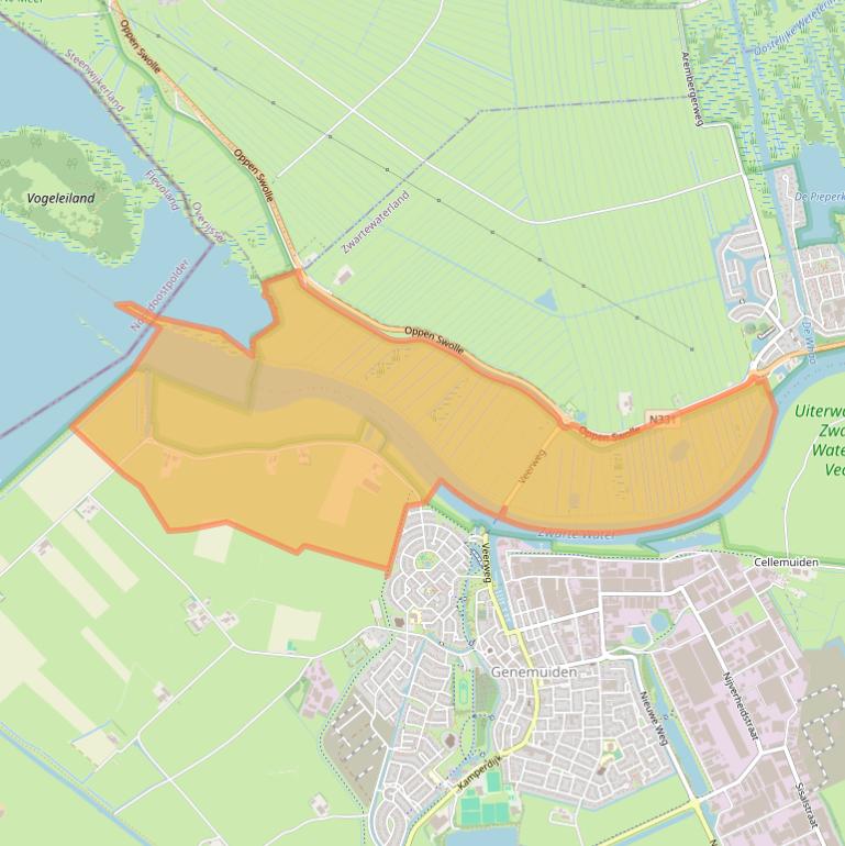 Kaart van postcodegebied 8281PN.