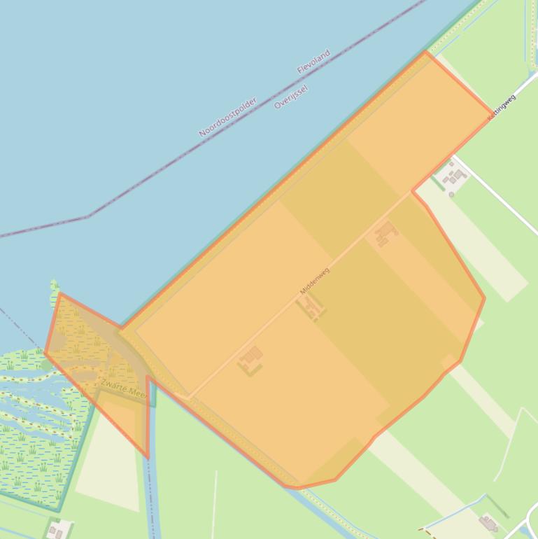 Kaart van postcodegebied 8281PP.