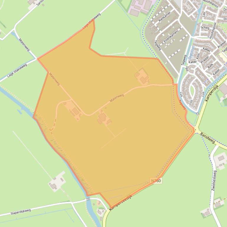 Kaart van postcodegebied 8281PS.