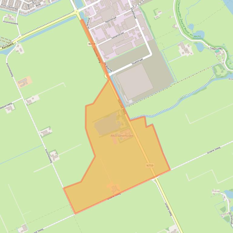 Kaart van postcodegebied 8281PW.