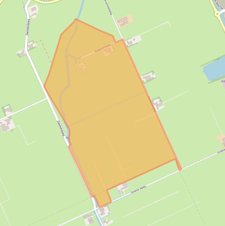 Kaart van postcodegebied 8281RA.