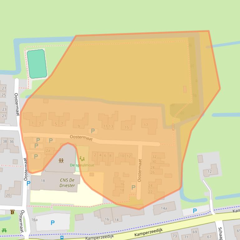 Kaart van postcodegebied 8281RB.