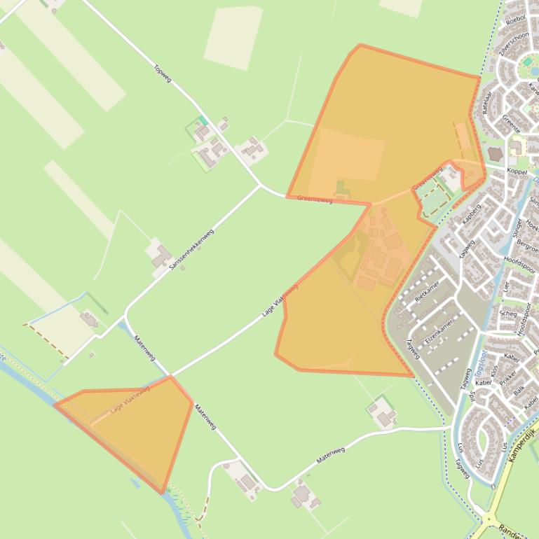 Kaart van postcodegebied 8281RC.