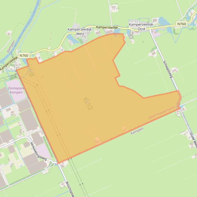 Kaart van postcodegebied 8281RG.