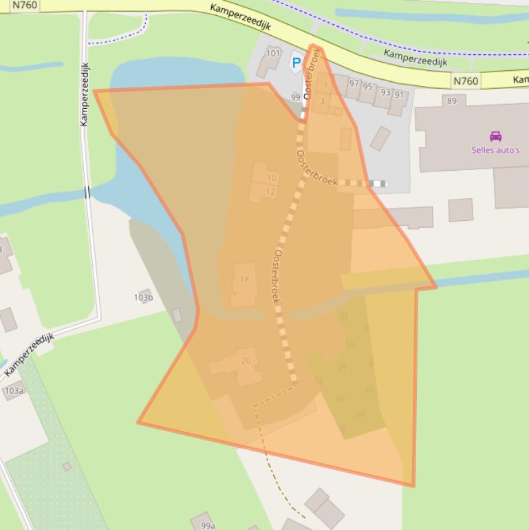 Kaart van postcodegebied 8281RZ.