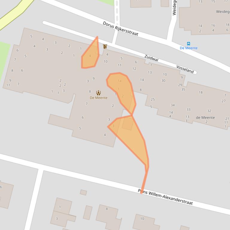 Kaart van postcodegebied 8281XD.