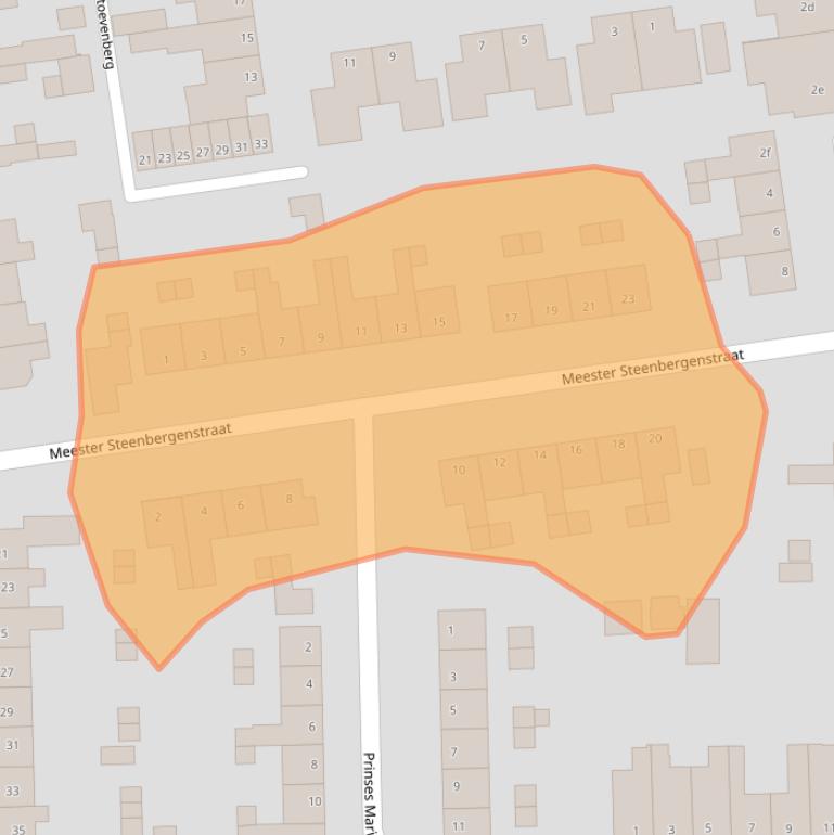 Kaart van postcodegebied 8281ZH.