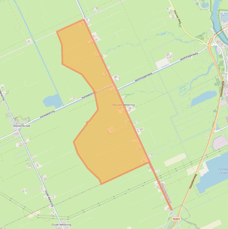 Kaart van postcodegebied 8294PD.