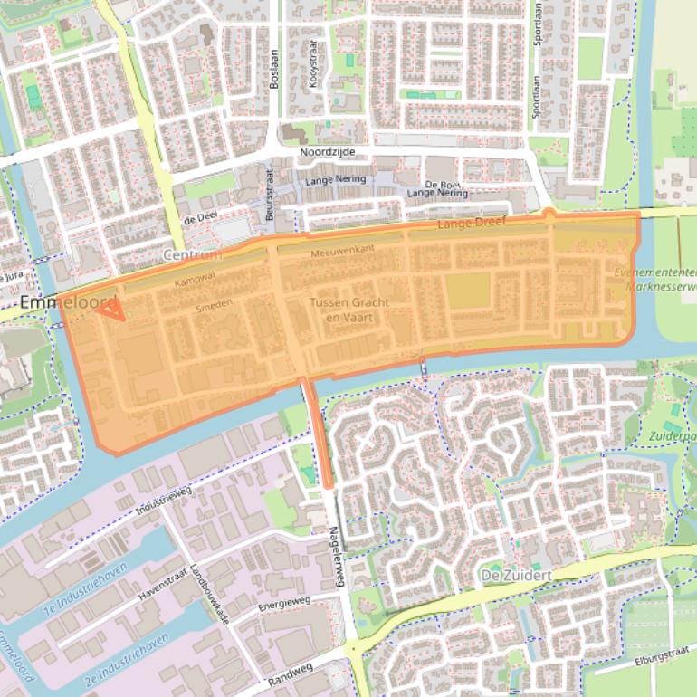Kaart van postcodegebied 8301.