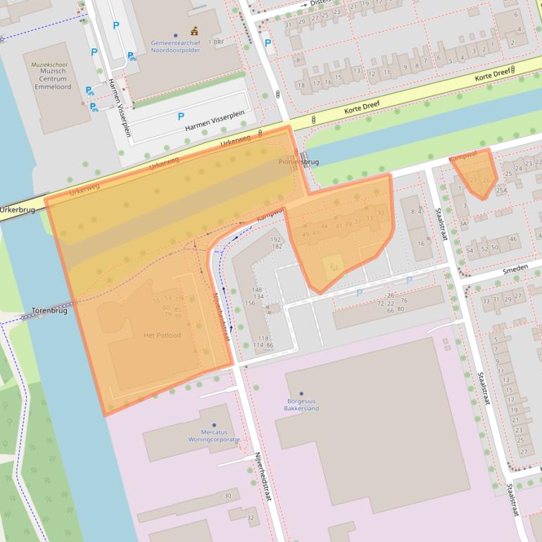 Kaart van postcodegebied 8301AC.