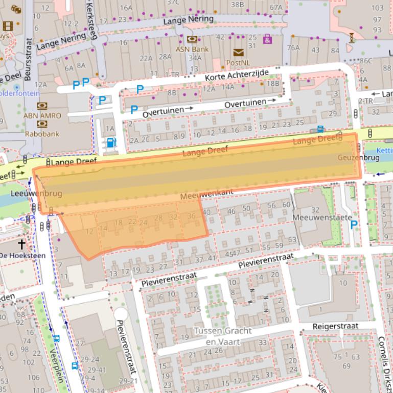 Kaart van postcodegebied 8301AJ.