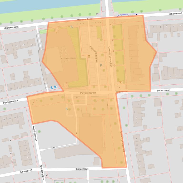 Kaart van postcodegebied 8301AN.