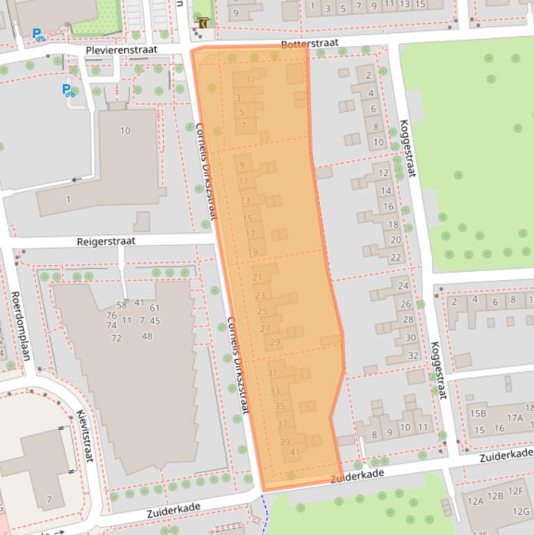 Kaart van postcodegebied 8301AP.