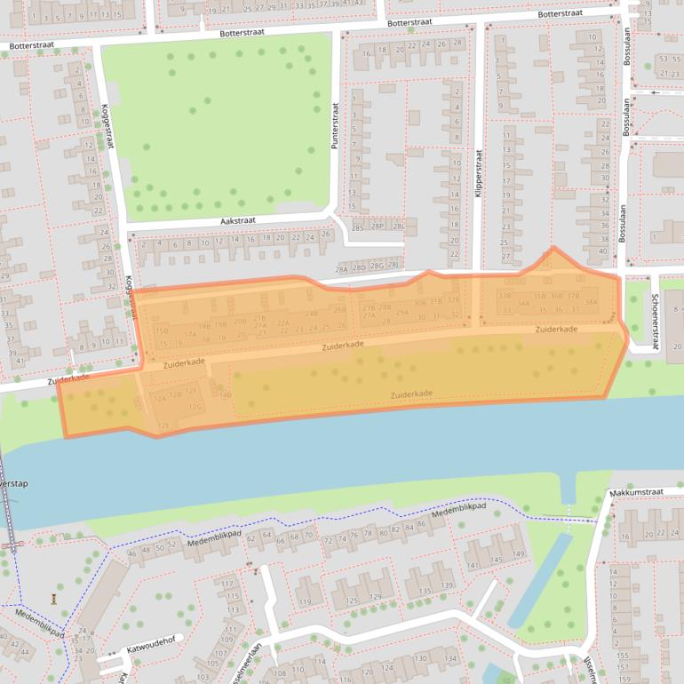 Kaart van postcodegebied 8301AS.