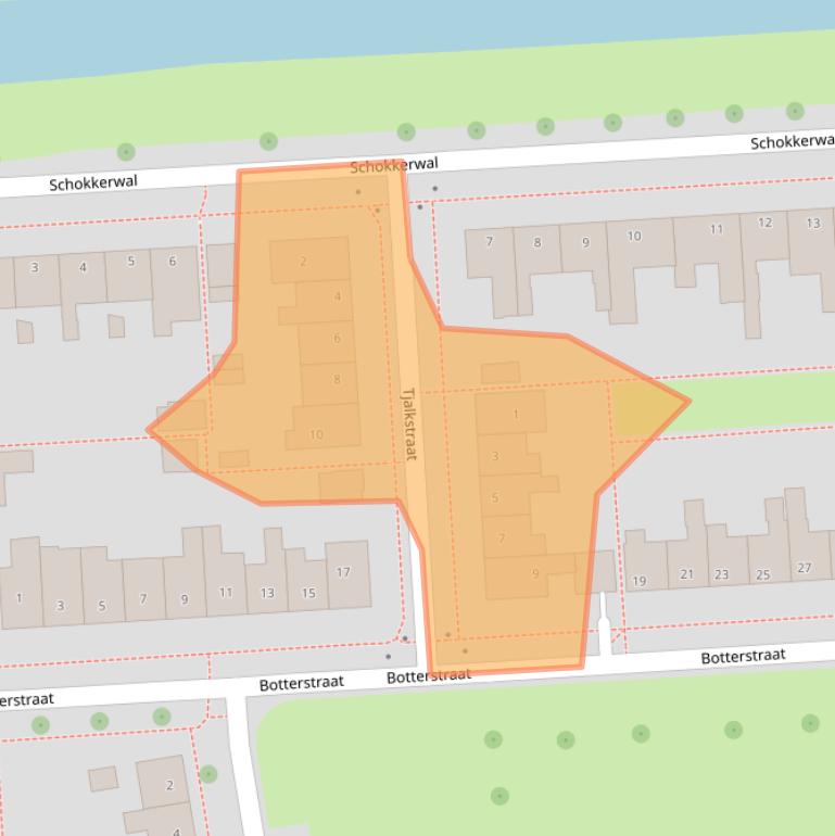 Kaart van postcodegebied 8301BW.