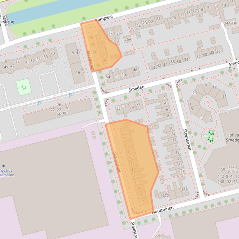 Kaart van postcodegebied 8301XK.